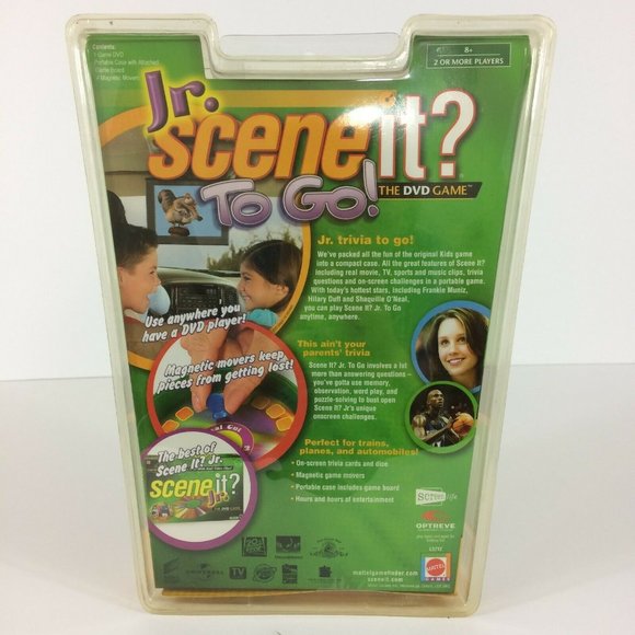 Jr. Scene It? To Go! Kids DVD Game, Portable Case, Magnetic Movers & Board - Picture 6 of 11